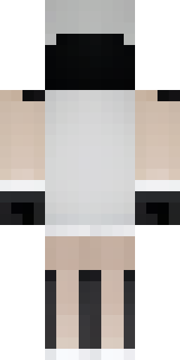 Minimalistic white character with black gloves and and black bandag… Скин Майнкрафт: Minimalistic white character with black gloves and and black bandag…