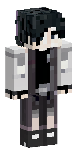 Скин Майнкрафт: Modern gothic dark grunge archival male Minecraft skin, pale white…