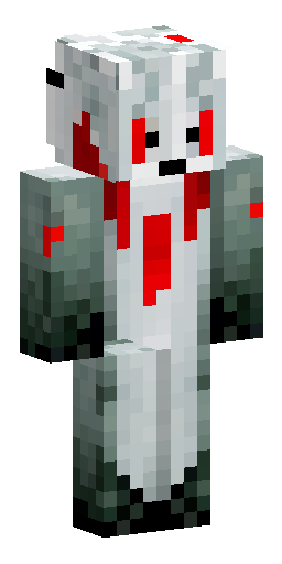 Скин Майнкрафт: Нарисуй скин для Minecraft в виде девятихвостой белой лисицы. Основ…