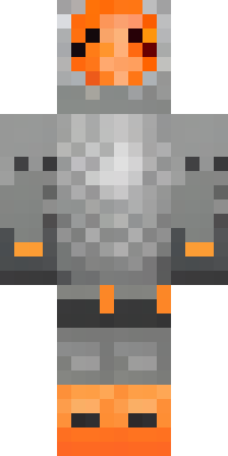 Скин Майнкрафт: Orange skin, reddish, many scars, a wide, crazy smile, clothes like…