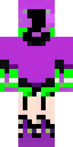 purple black and green Скин Майнкрафт: purple black and green