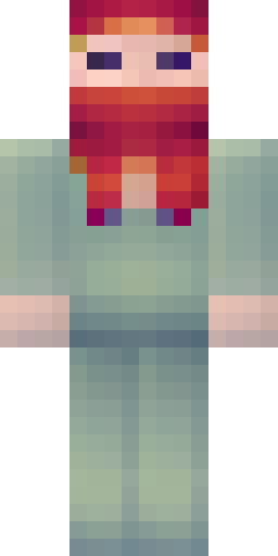Скин Майнкрафт: red and black man with red hair