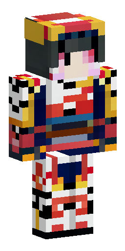 Скин Майнкрафт: samurai in armor, kasane teto pattern, Alex model