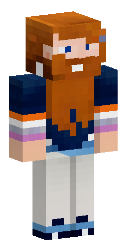 Скин Майнкрафт: {. skin metadata: {. model: classic,. name: Auburn Waves & Beard,.…