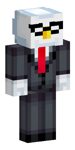Скин Minecraft, белая сова-антропоморф в строгом костюме: белая руб… Скин Майнкрафт: Скин Minecraft, белая сова-антропоморф в строгом костюме: белая руб…
