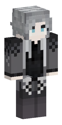 · Skin: pale, pearlescent. · Eyes: left — grey; right — dark brown,… Скин Майнкрафт: · Skin: pale, pearlescent. · Eyes: left — grey; right — dark brown,…