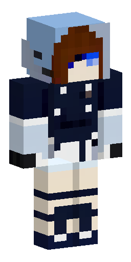 Скин Майнкрафт: Sone Kirisame, adult, 185cm, curvy. Chestnut bob, navy underlayer,…