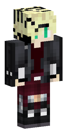 Скин Майнкрафт: Тёмный gothic/grunge Minecraft-скин. Светлые растрёпанные волнистые…