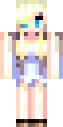 Скин Майнкрафт: This is a custom Minecraft angel girl skin with long white hair, a…