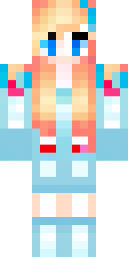 Скин Майнкрафт: with light blue snowflake pixels, wearing a dark purple sweater wit…