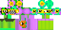 Развёртка скина Майнкрафт: подсолнух из игры plants vs zombies