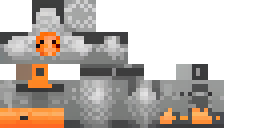 Развёртка скина Майнкрафт: Orange skin, reddish, many scars, a wide, crazy smile, clothes like…