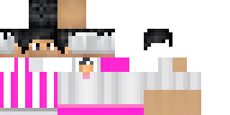 Развёртка скина Майнкрафт: белокожий мужчина с штанами(трико) розовыми с белыми вкраплениями…