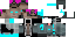 Развёртка скина Майнкрафт: ull body view of an original cyberpunk character, Minecraft skin…