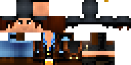 Развёртка скина Майнкрафт: Minecraft skin, front and back view, 64x64 pixels, cowboy character…