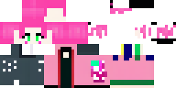 Развёртка скина Майнкрафт: Minecraft skin, male/non-binary character, messy vibrant red and…