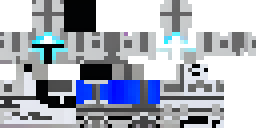 Развёртка скина Майнкрафт: minecraft skin, male knight, silver armor, blue cape, glowing eyes…
