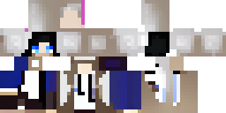 Развёртка скина Майнкрафт: A white shirt with sleeves, dark blue pants with a belt and a gold…