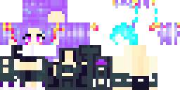Развёртка скина Майнкрафт: Hysteri is a slim, slightly athletic cyberpunk girl with a calm…
