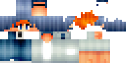 Развёртка скина Майнкрафт: Minecraft skin 64x64, a cool boy with unusual messy orange hair…