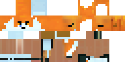 Развёртка скина Майнкрафт: Мужской кицуне (дух-лис) скин для Minecraft, гуманоидный парень с…