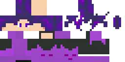 Развёртка скина Майнкрафт: Male anime character, full body corrupted by dark purple and black…