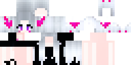 Развёртка скина Майнкрафт: Minecraft pixel art skin, 64x64, gothic girl, long white hair, small…